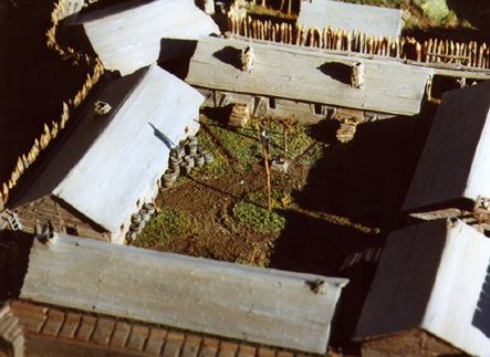 Reconstitution de Fort Duquesne, vue gnrale prise sur ce site: http://members.aol.com/tabletopstd/Page4.html