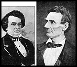 Photos de Stephen Douglas et Abraham Lincoln, dont les discours enflammrent Ottawa; probablement y avait-il des Wideamnn parmi les 20000 auditeurs qui les coutrent le 21 aout 1858 ; pris sur ce site :
http://www.experienceottawa.com/history/history.htm